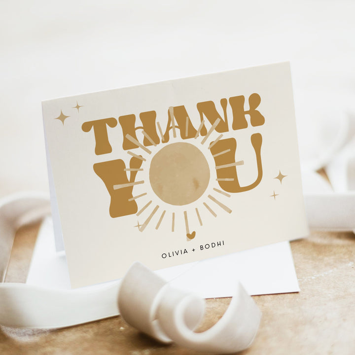BODHI Here Comes the Son Retro Boho Baby Shower Invitation Suite