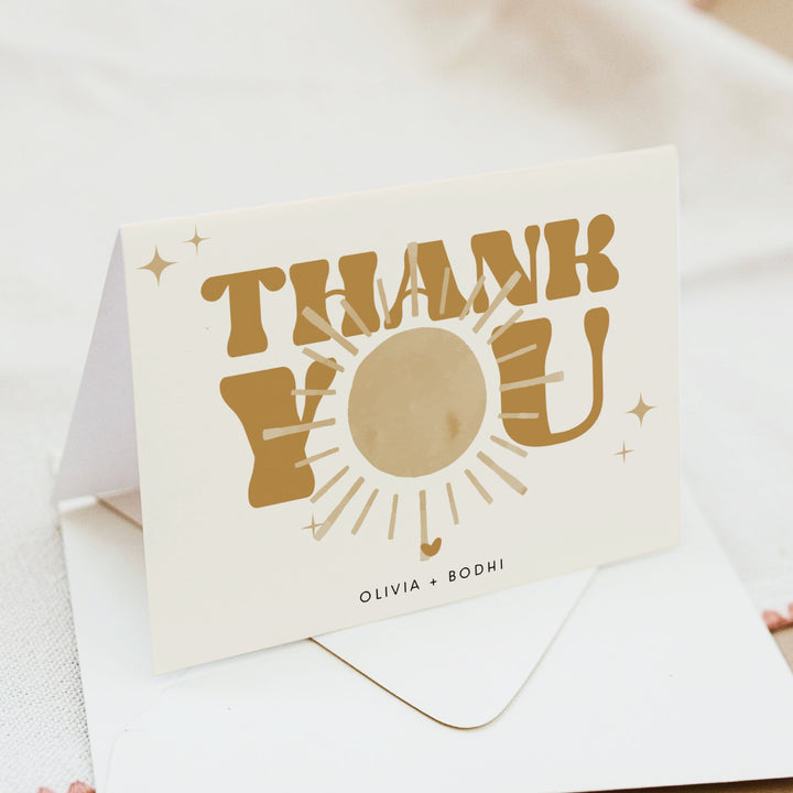 BODHI Boho Sun Personalized Thank You Cards
