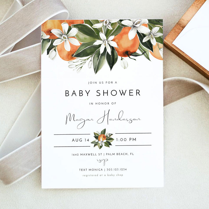 CALLIOPE Clementine Little Cutie On the Way Invitation