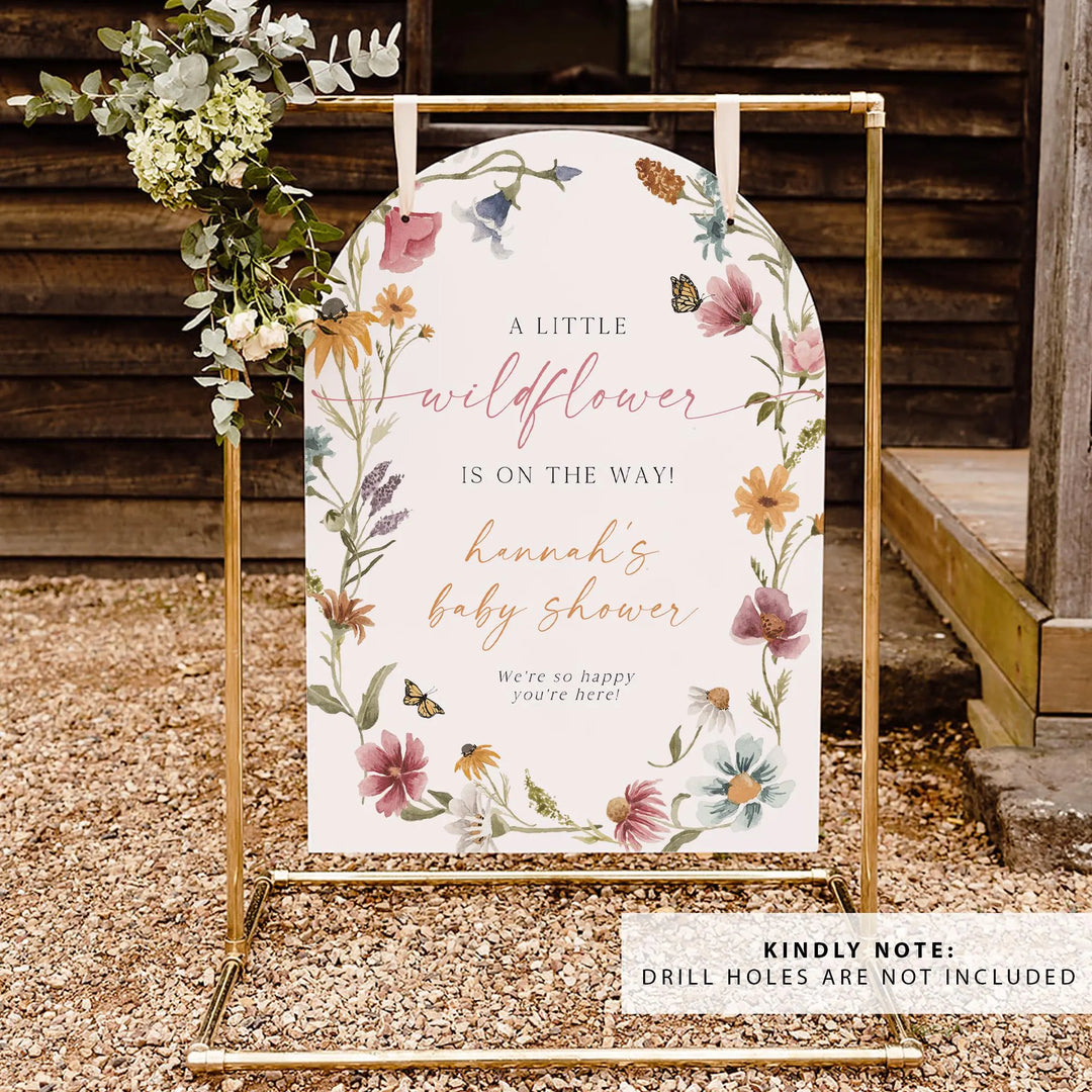 CAMILLA Wildflower Baby Shower Welcome Sign