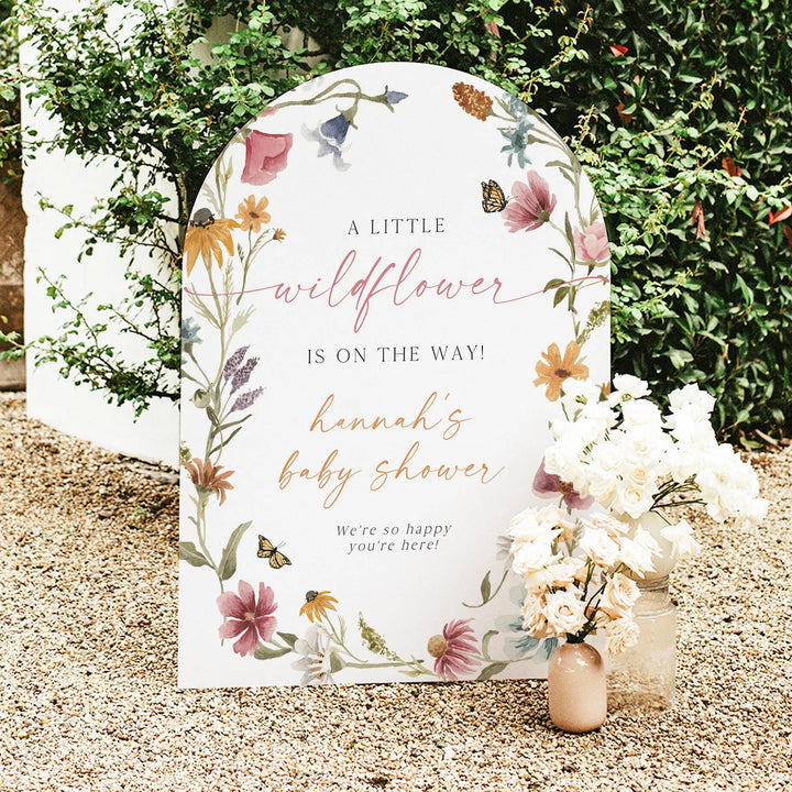 CAMILLA Wildflower Baby Shower Welcome Sign