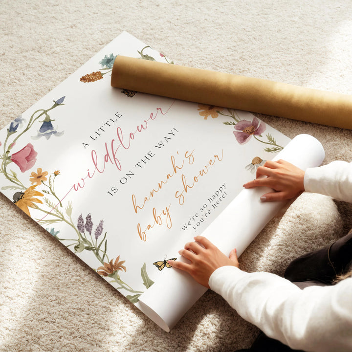 CAMILLA Wildflower Baby Shower Welcome Sign