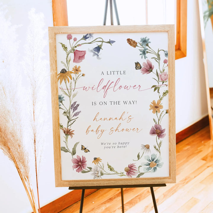 CAMILLA Wildflower Baby Shower Welcome Sign