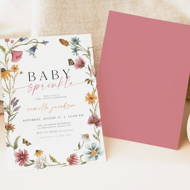 CAMILLA Wildflower Baby Sprinkle Invitation