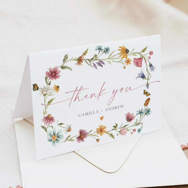 CAMILLA Wildflower Thank You Card