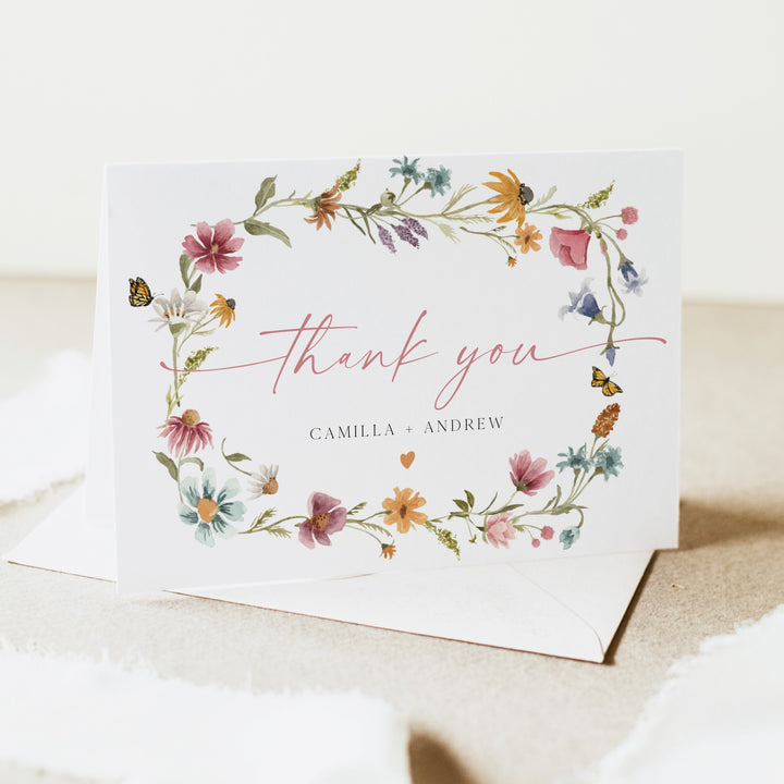CAMILLA Wildflower Thank You Card