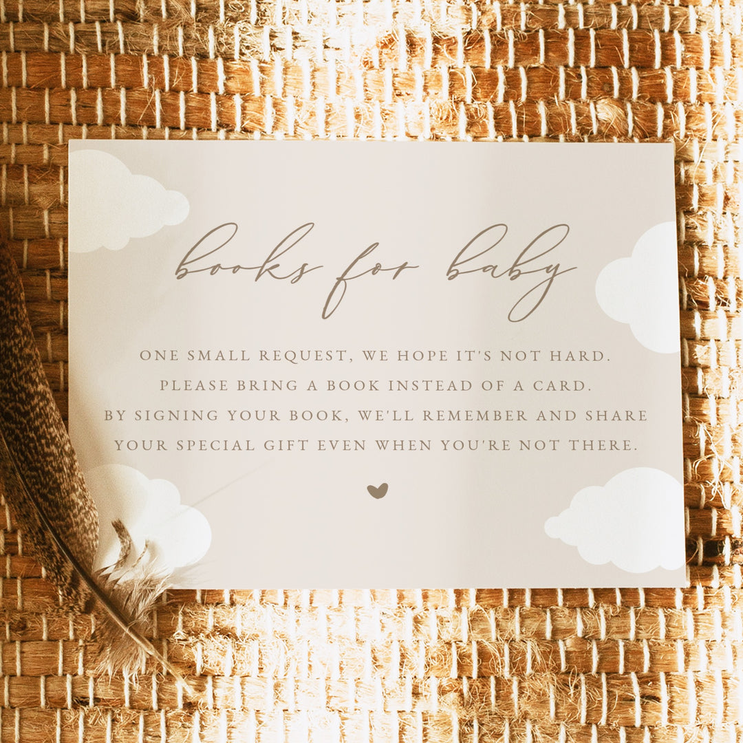 CAPRICE Beige On Cloud Nine Gender Neutral Books for Baby Insert Card
