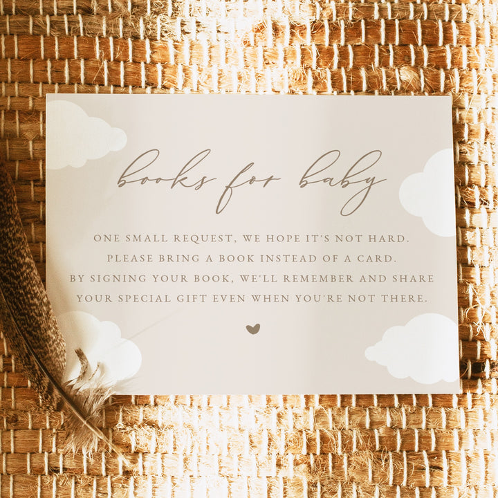 CAPRICE Beige On Cloud Nine Gender Neutral Books for Baby Insert Card