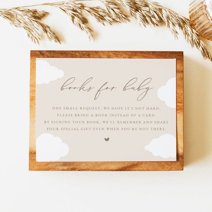 CAPRICE Beige On Cloud Nine Gender Neutral Books for Baby Insert Card