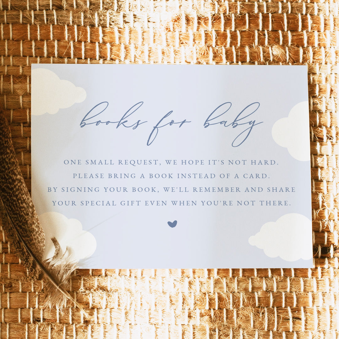 CAPRICE On Cloud Nine Baby Blue Books for Baby Insert Card