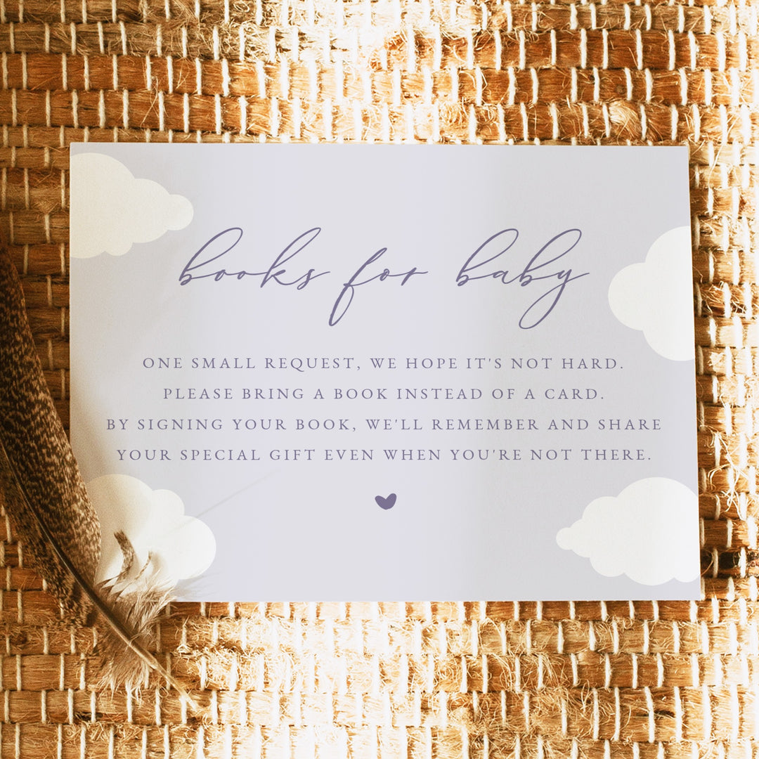 CAPRICE On Cloud Nine Baby Purple Books for Baby Insert Card