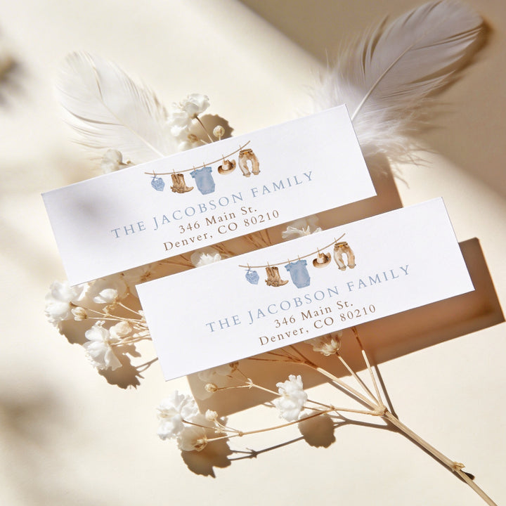 CLINT Little Cowboy Western Return Address Label