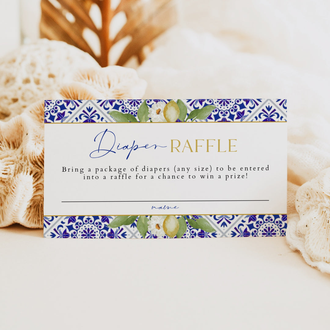 GIA Ciao Baby Mediterranean Baby Shower Diaper Raffle Tickets