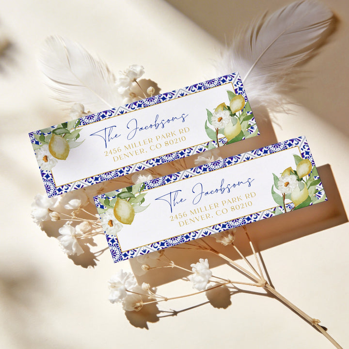 GIA Ciao Baby Lemon Mediterranean Return Address Label Stickers