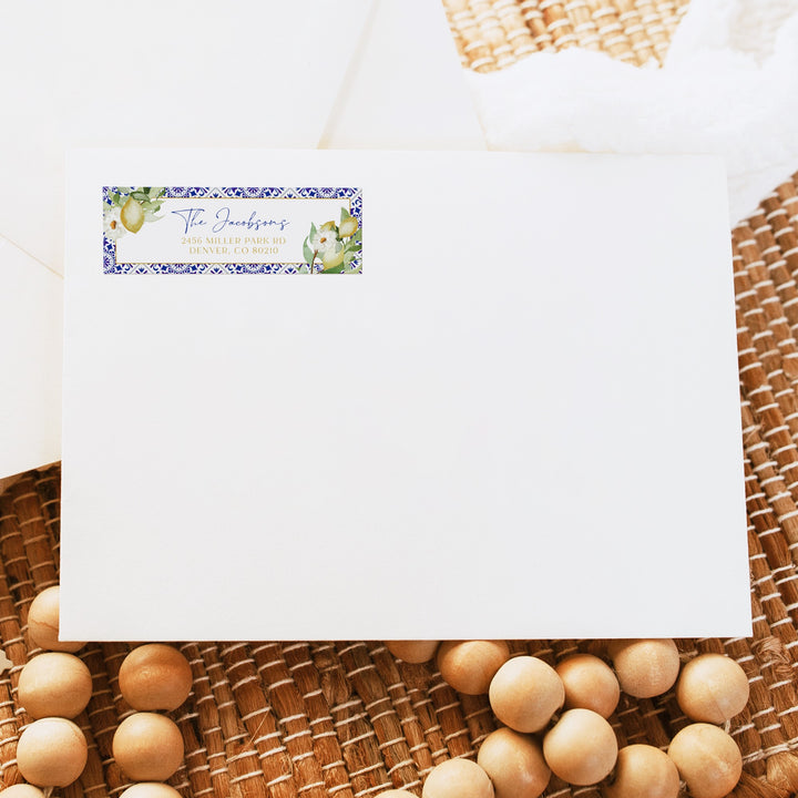 GIA Ciao Baby Lemon Mediterranean Return Address Label Stickers