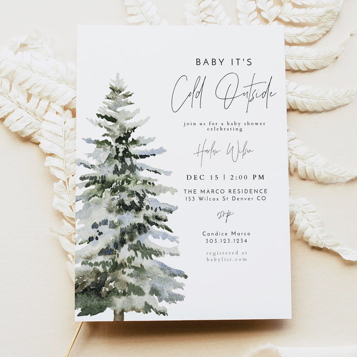 HARLOW Baby It's Cold Outside Christmas Baby Shower Invitation
