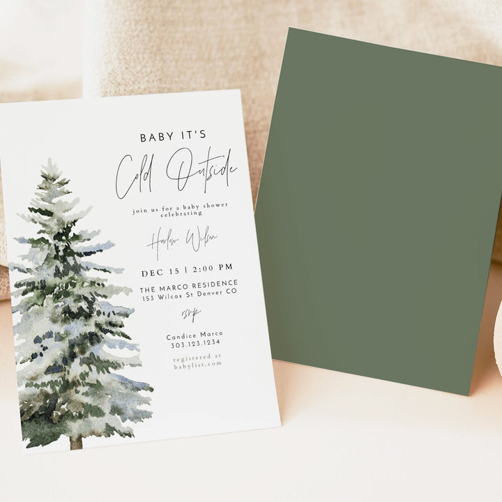 HARLOW Baby It's Cold Outside Christmas Baby Shower Invitation