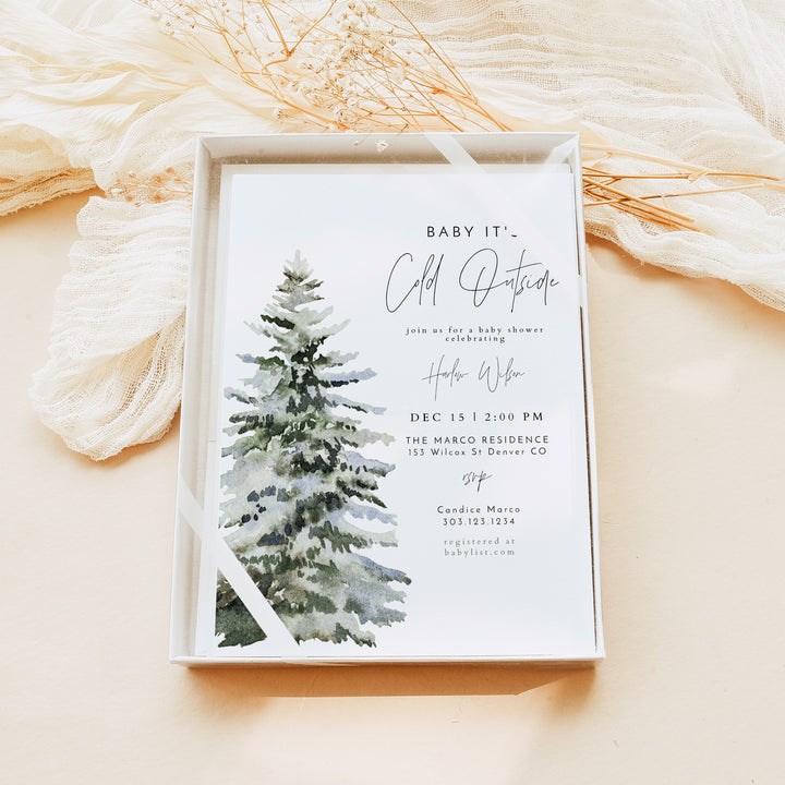 HARLOW Baby It's Cold Outside Christmas Baby Shower Invitation