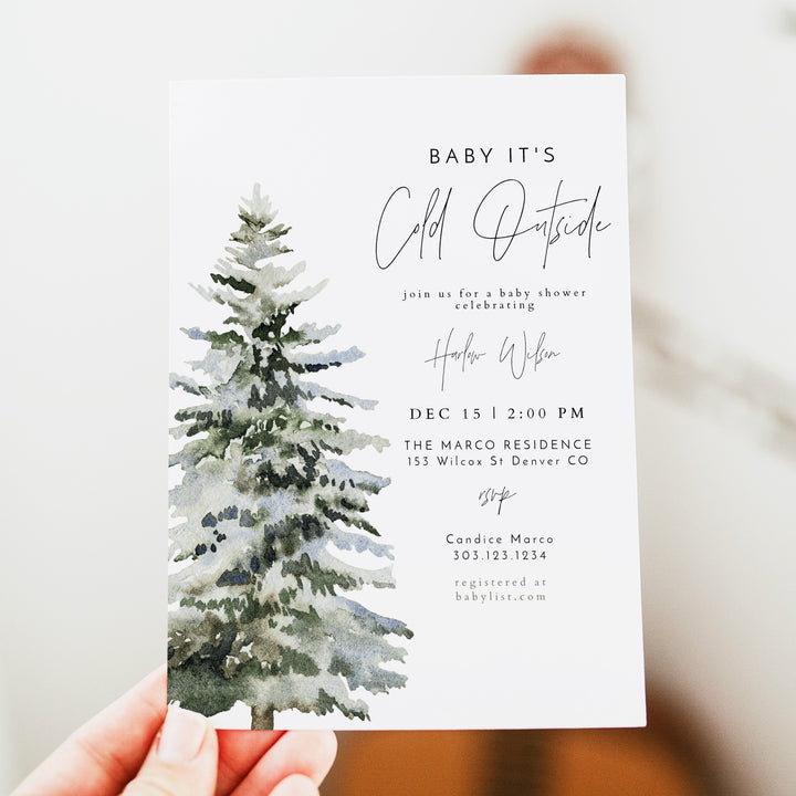 HARLOW Baby It's Cold Outside Christmas Baby Shower Invitation