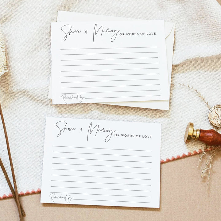HARLOW Modern Minimalist Share A Memory Funeral Card