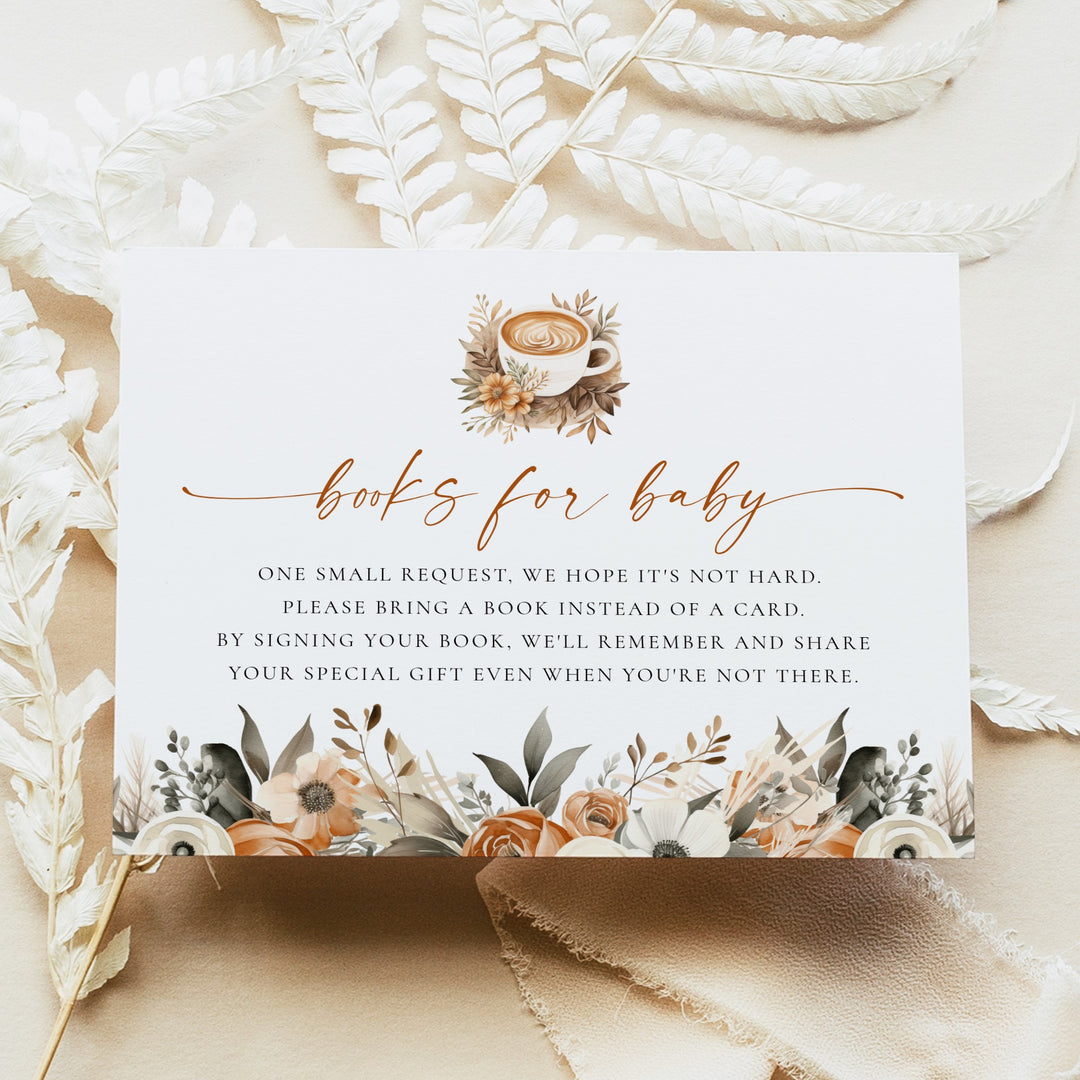 HAZEL Baby Brewing Coffee Latte Baby Shower Invitation Bundle