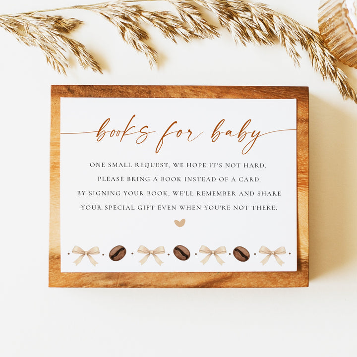 HAZEL Tini One On the Way Espresso Martini Baby Shower Books for Baby Insert Card