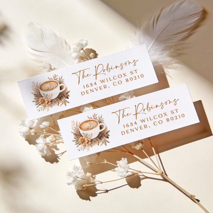 HAZEL Coffee & Fall Florals Return Address Labels