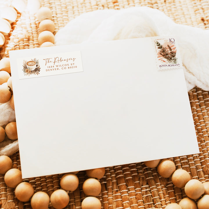 HAZEL Coffee & Fall Florals Return Address Labels