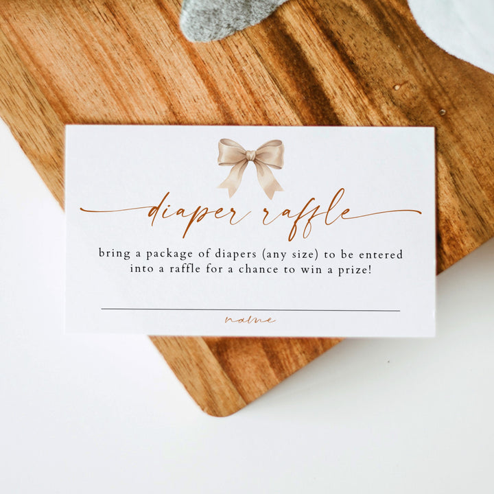 HAZEL A Tini One On The Way Espresso Martini Baby Shower Diaper Raffle Tickets