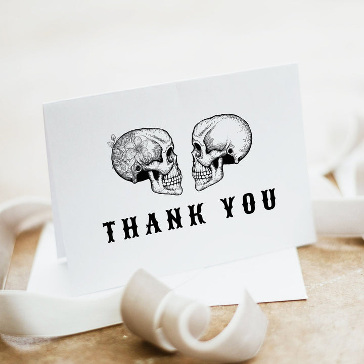 NOVA Wedding Skull Thank You Card