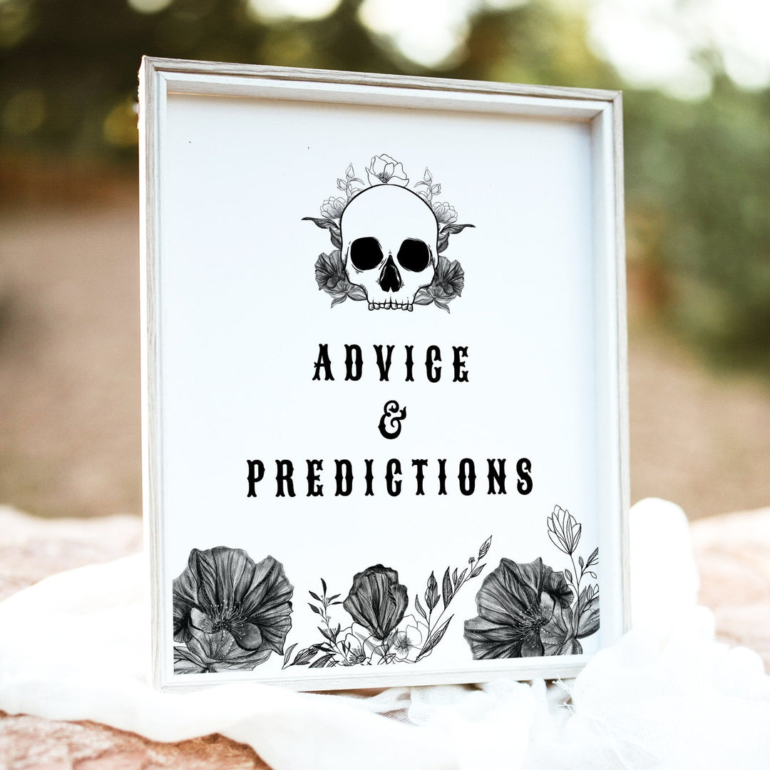 NOVA Skull Baby Advice and Predictions Sign & Cards Set