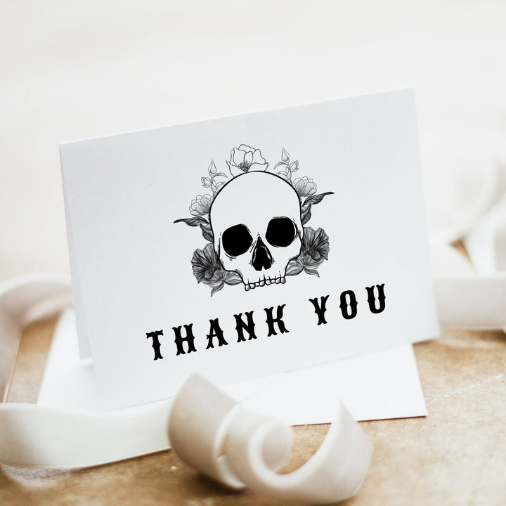 NOVA Floral Skull Thank You Card