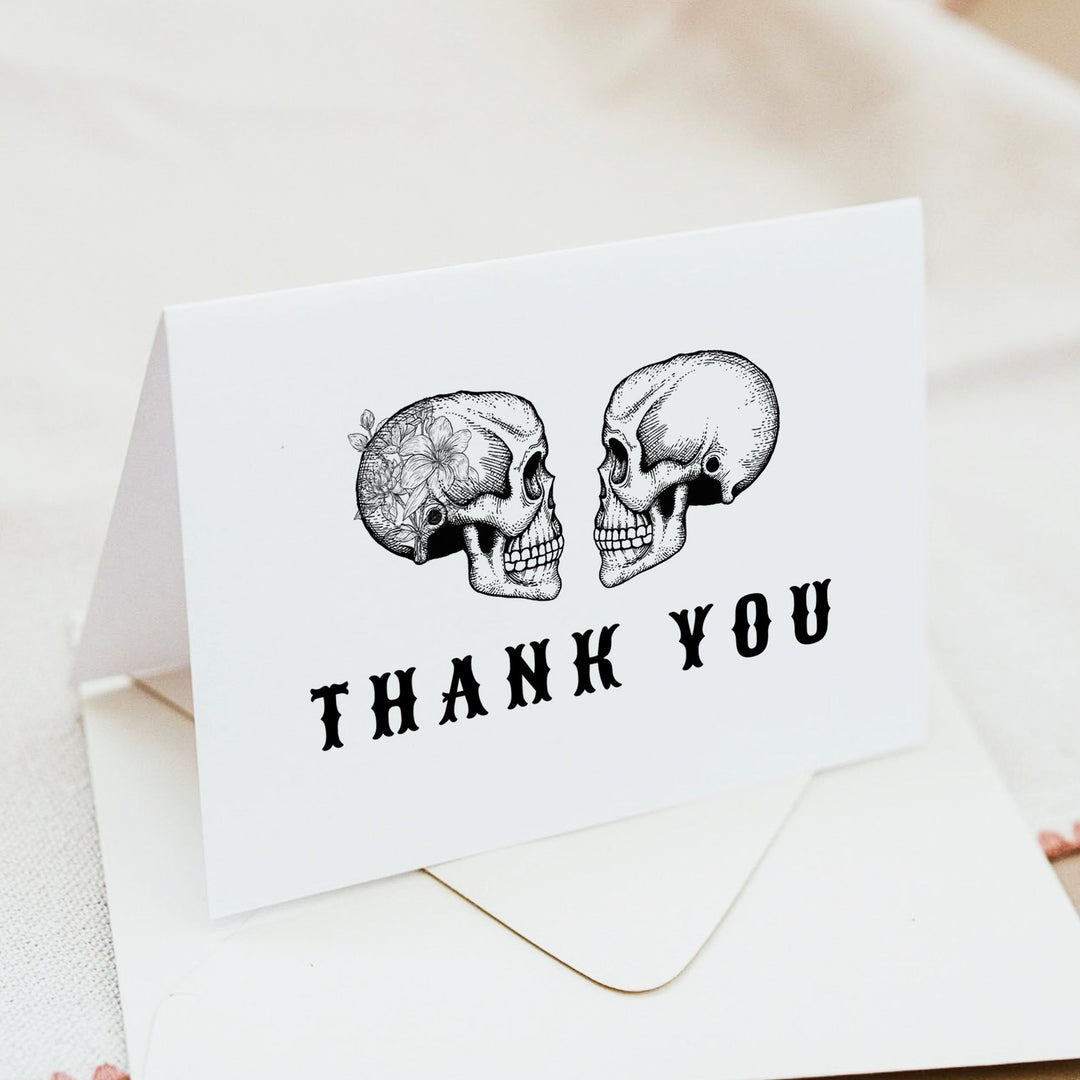 NOVA Wedding Skull Thank You Card