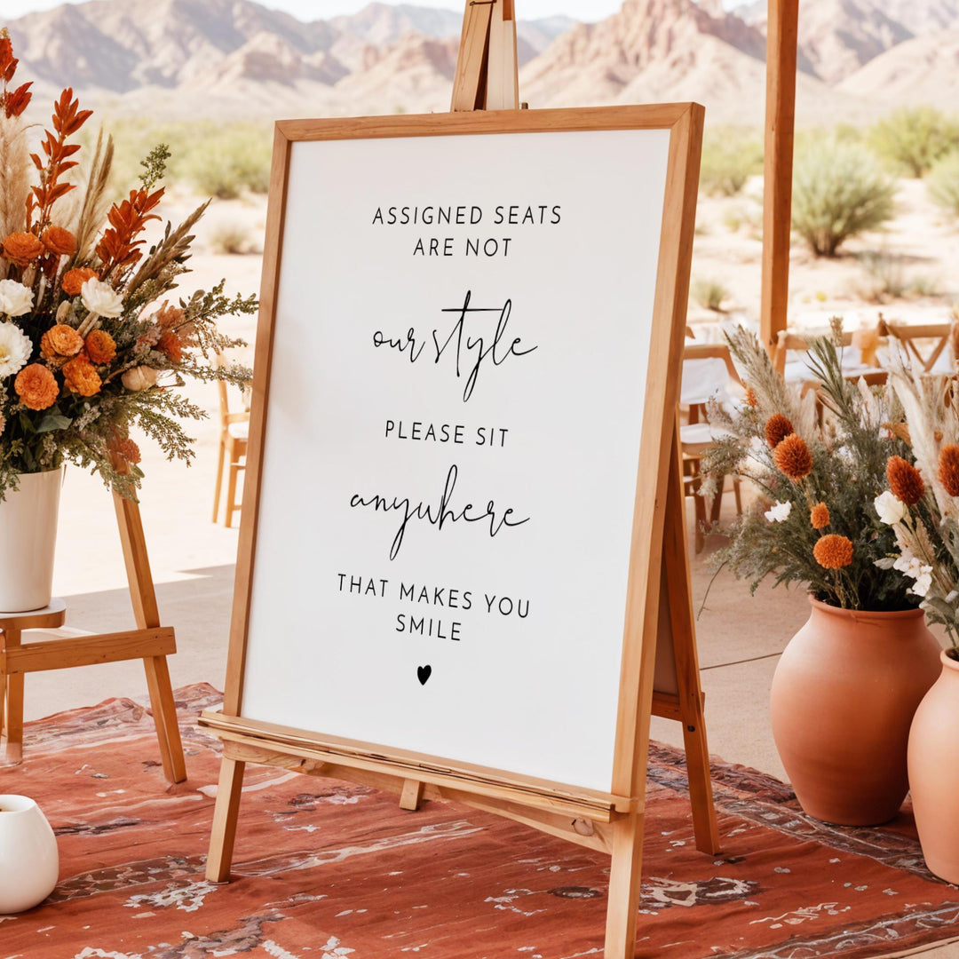 ADELLA Open Seating Sign - Assigned Seats Not Our Style