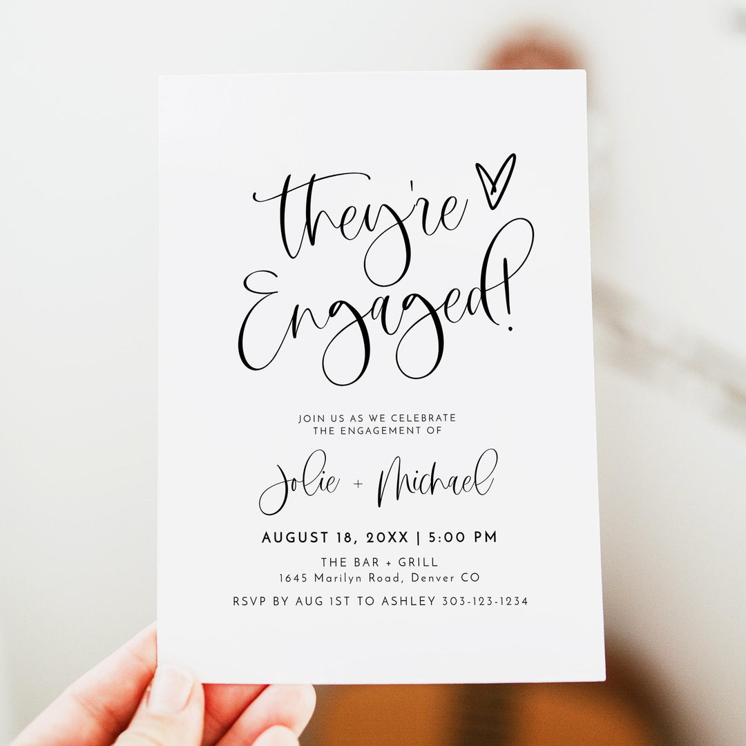 JOLIE They're Engaged Engagement Invitation