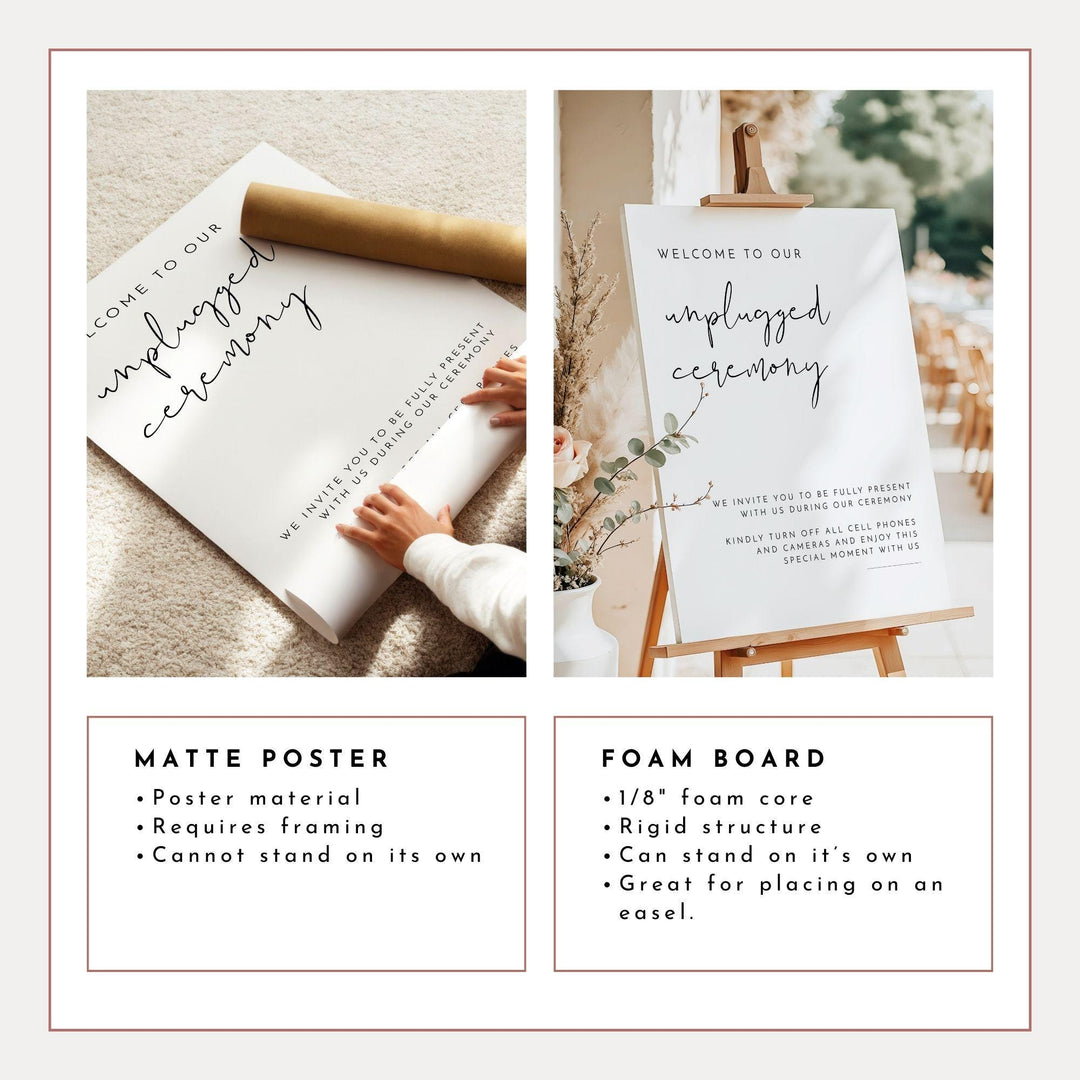 ADELLA Unplugged Ceremony Sign