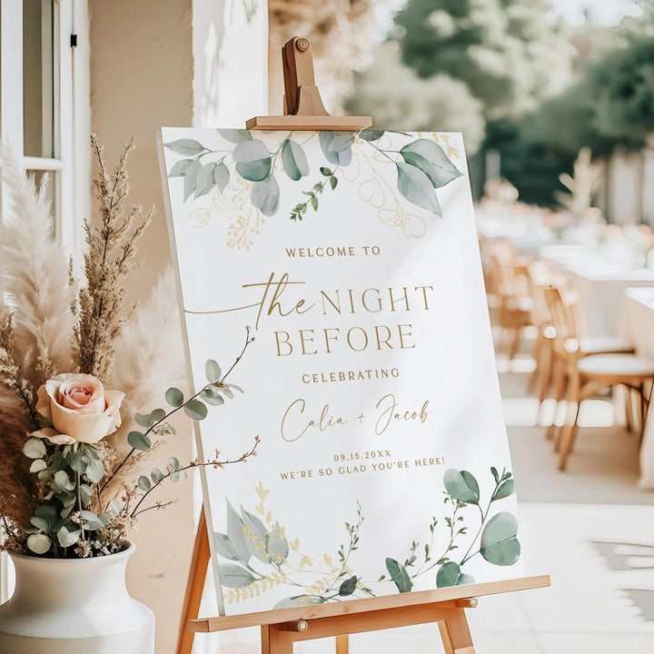 CALIA The Night Before Rehearsal Dinner Welcome Sign