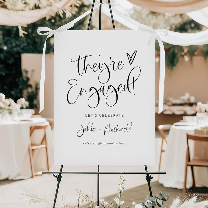 JOLIE They're Engaged Engagement Party Welcome Sign