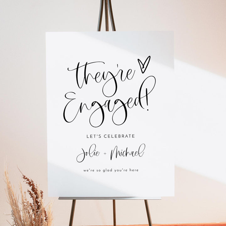 JOLIE They're Engaged Engagement Party Welcome Sign