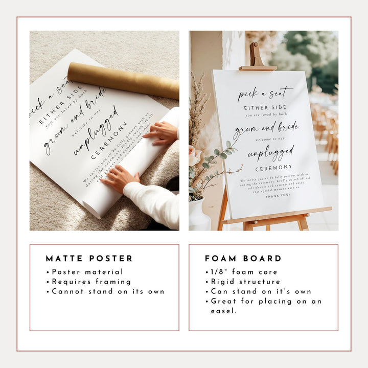 BLAIR Pick a Seat Unplugged Ceremony Sign