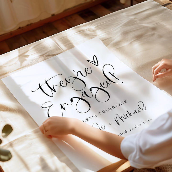 JOLIE They're Engaged Engagement Party Welcome Sign