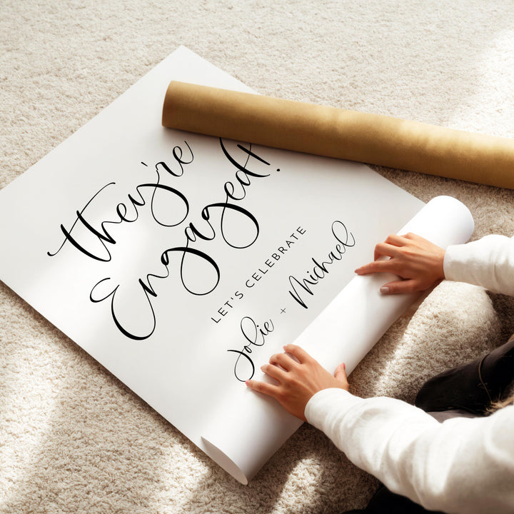 JOLIE They're Engaged Engagement Party Welcome Sign