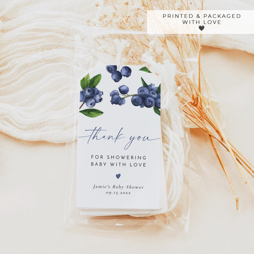 JAMIE Watercolor Blueberry Favor Tag
