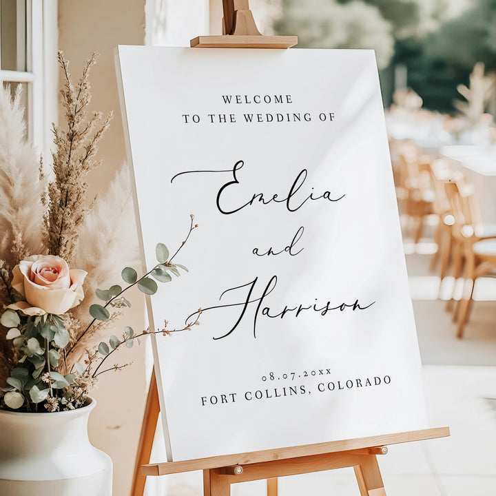 Evelyn Wedding Welcome Sign