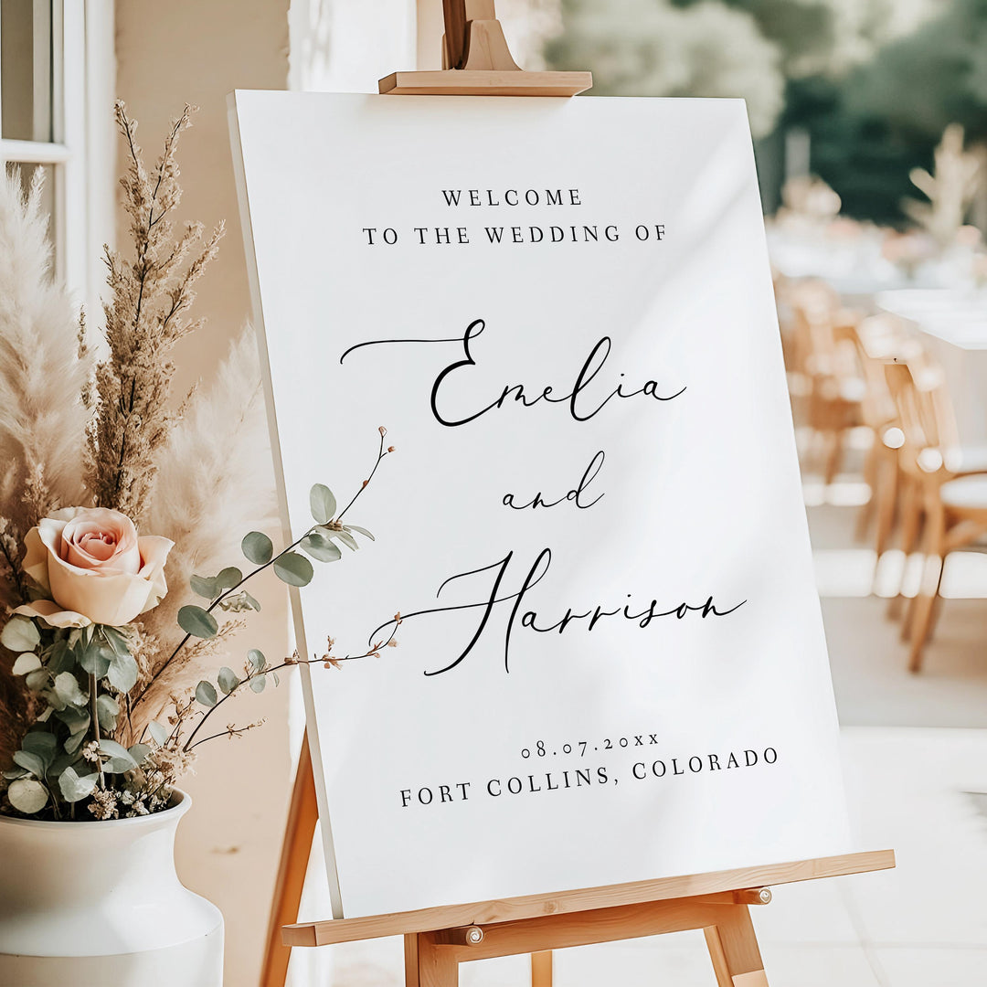 Evelyn Wedding Welcome Sign