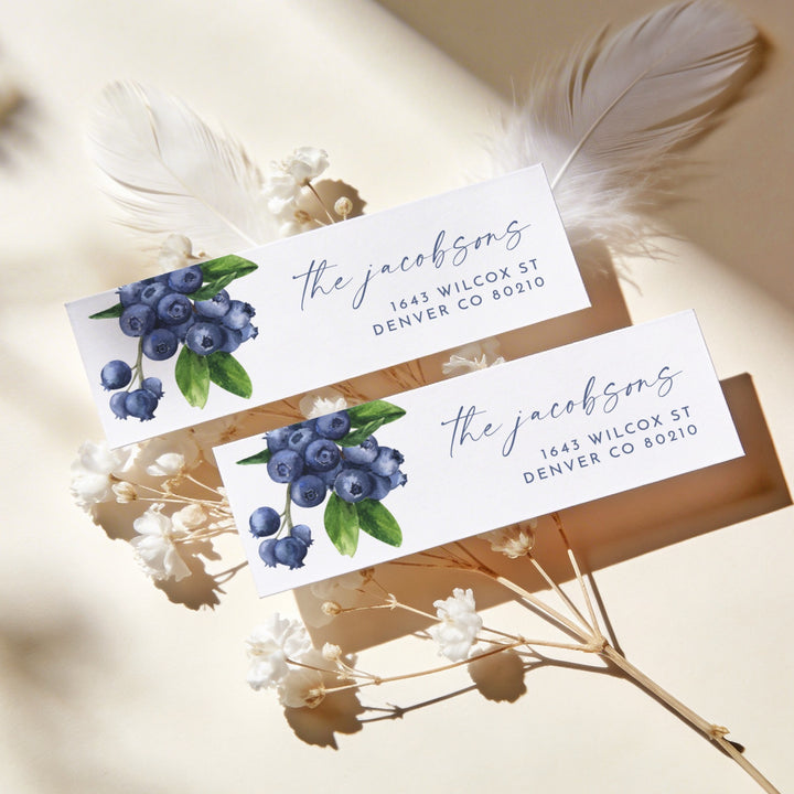 JAMIE Berry Watercolor Blueberry Return Address Labels