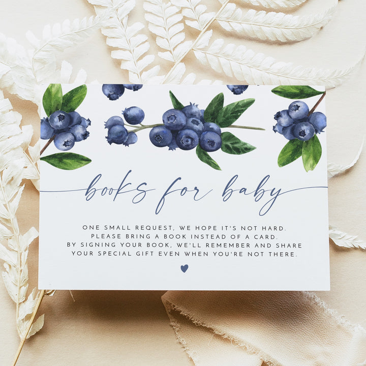 JAMIE A Berry Sweet Baby On the Way Blueberry Baby Shower Books for Baby Insert Card