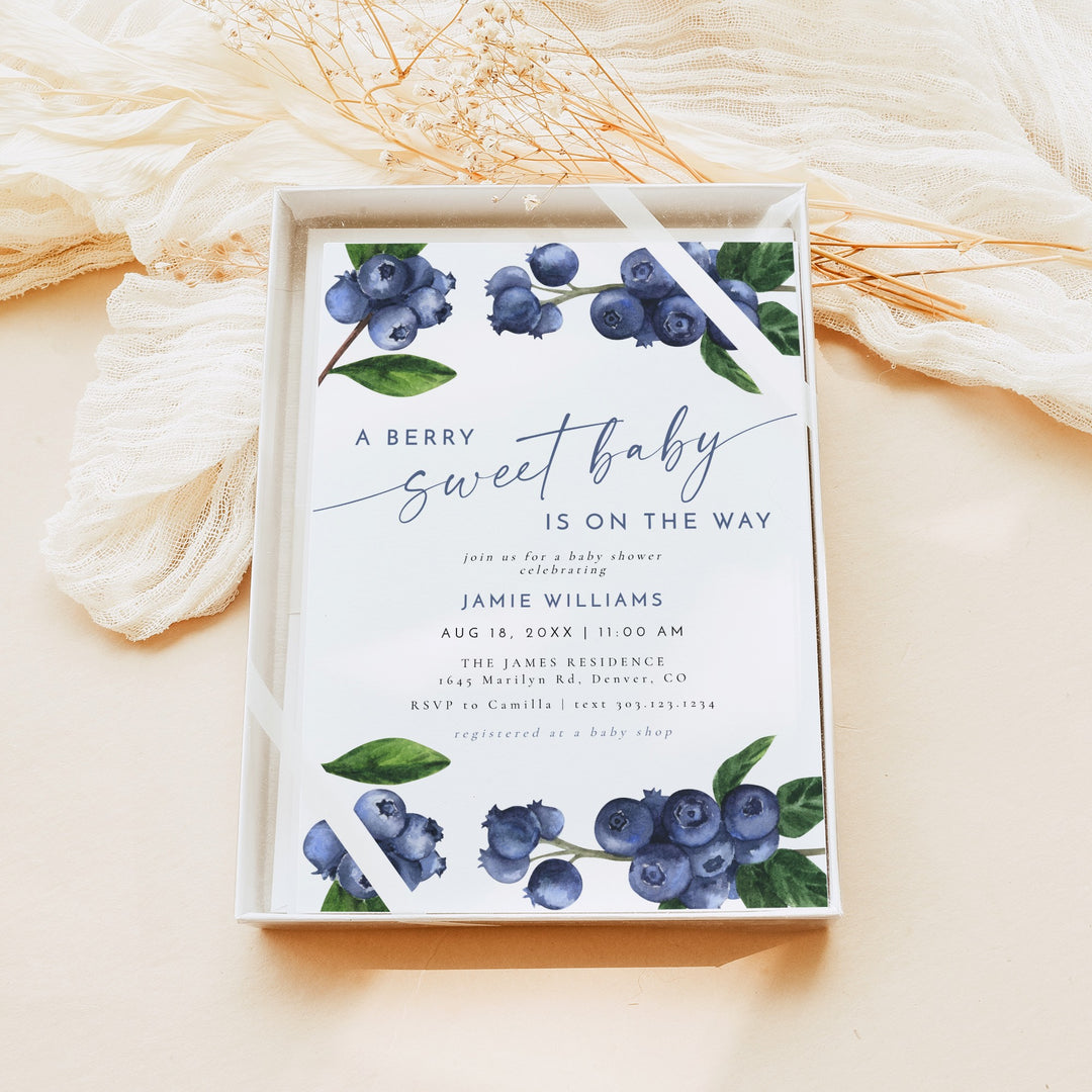 JAMIE A Berry Sweet Baby On the Way Baby Shower Invitation