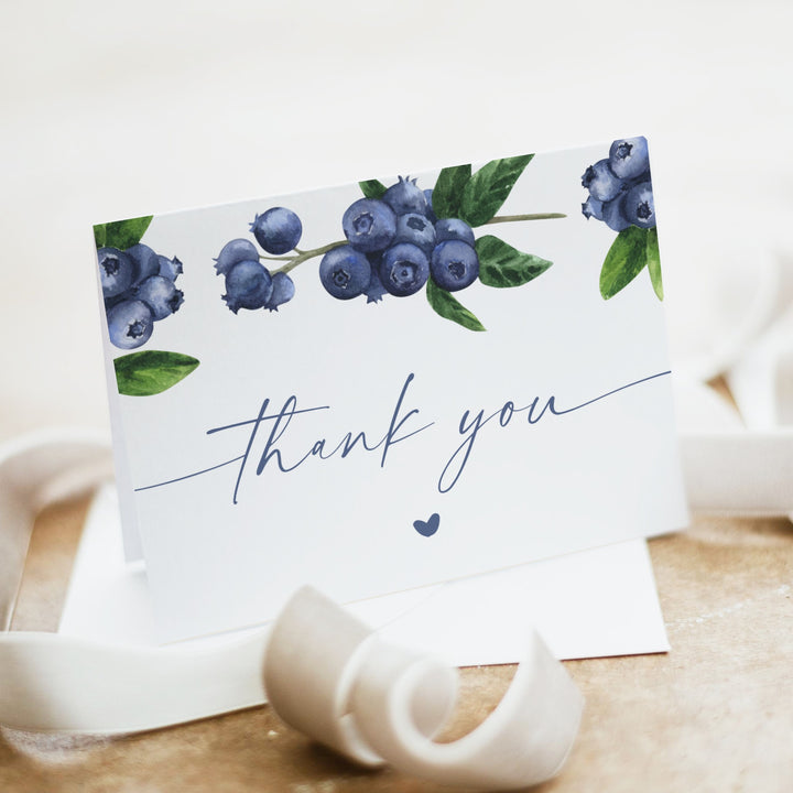 JAMIE A Berry Sweet Baby On the Way Blueberry Baby Shower Thank You Cards