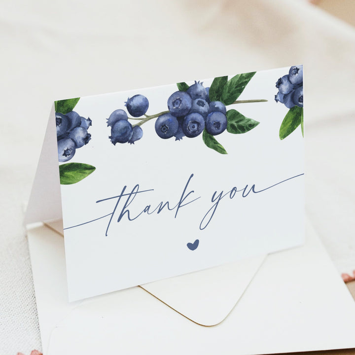 JAMIE A Berry Sweet Baby On the Way Blueberry Baby Shower Thank You Cards